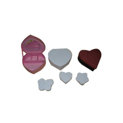 Popular Factory  Heart Shape Jewelry  Paper Gift Box With Mirror/Lids