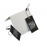 customized paper hang tags made by thick paper card  with rivet and string